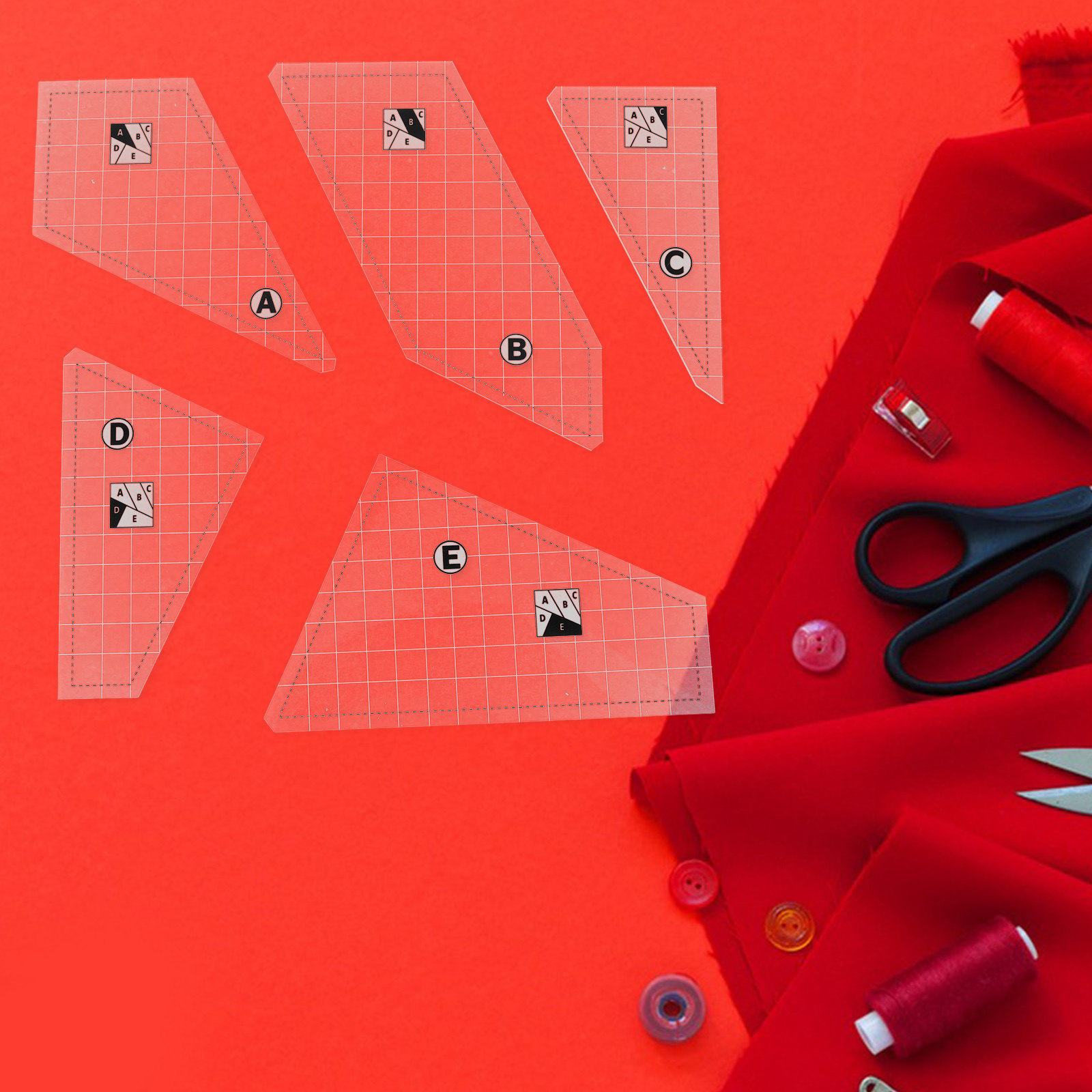 Набор из 5 шаблонов для квилти – обзор и цена Sewing Gauge Ruler